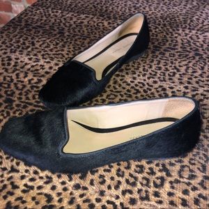 Antonio Melani Black Calf Hair Flats Size 8 1/2